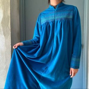 APPEL Blue Vintage Rainbow Stripe Robe/Cover Up